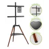 Techly ICA-TR58 TV stiprinājums/statīvs 165,1 cm (65 collas) Melns, Koks