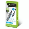 Techly IUSB32-HUB4A-3U2SLS klēpjdatora dokstacija/portu replikators vadu USB 3.2 Gen 1 (3.1 Gen 1) Type-A pelēks