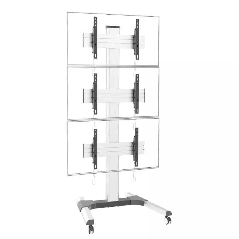 Techly grīdas statīvs 3 LCD/LED televizoriem 32-55 collas video sienai