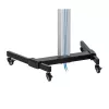 Techly grīdas statīvs ar plauktu un ratiņiem televizoram LCD/LED 37-86 collas, 200 x 200 mm, 600 x 400 mm, -10 - 5°, 180°, alumīnijs, plastmasa, tērauds, melna, pelēka