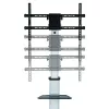 Techly grīdas statīvs ar plauktu un ratiņiem televizoram LCD/LED 37-86 collas, 200 x 200 mm, 600 x 400 mm, -10 - 5°, 180°, alumīnijs, plastmasa, tērauds, melna, pelēka