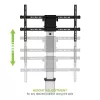 Techly grīdas statīvs ar plauktu un ratiņiem televizoram LCD/LED 37-86 collas, 200 x 200 mm, 600 x 400 mm, -10 - 5°, 180°, alumīnijs, plastmasa, tērauds, melna, pelēka