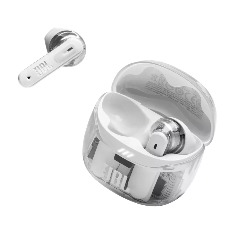 Austiņas JBL Tune Flex 2 Ghost Edition — True Wireless (TWS) ievietojamās, Bluetooth, 20–20000 Hz, Baltas
