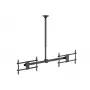 Griestu stiprinājums diviem ekrāniem EQUIP 32 collas–60 collas (VESA 200x200–600x400, maks. 80 kg, grozāms ±180°), melns