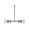 Griestu stiprinājums diviem ekrāniem EQUIP 32 collas–60 collas (VESA 200x200–600x400, maks. 80 kg, grozāms ±180°), melns