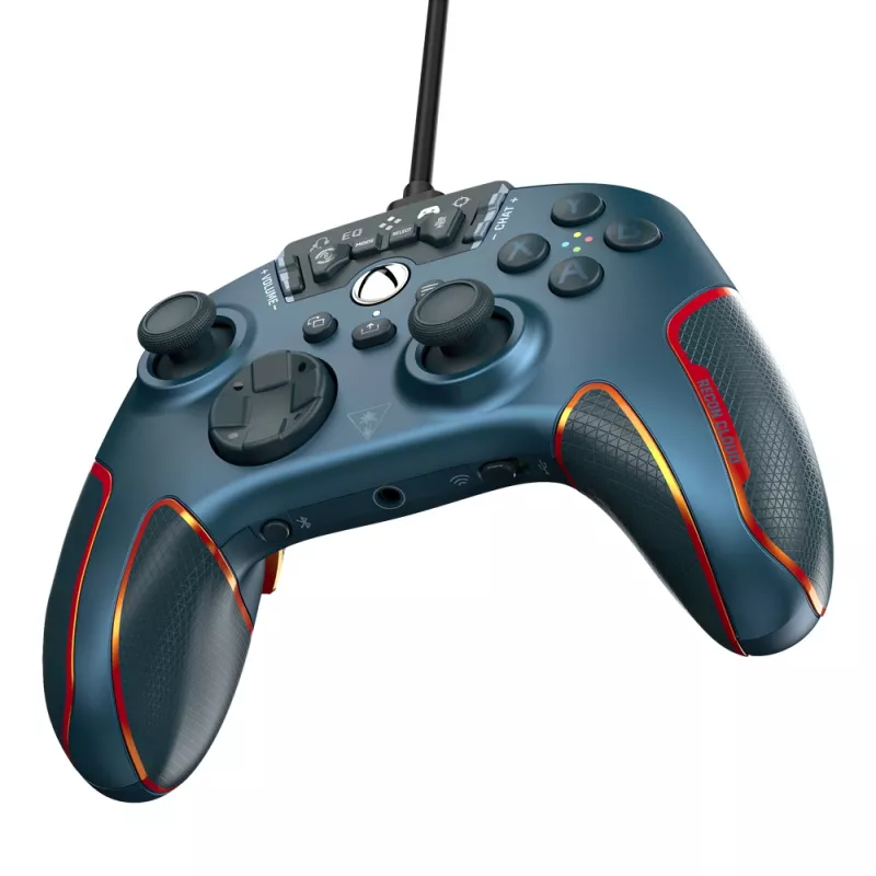 Turtle Beach Recon Cloud zils, oranžs Bluetooth/USB spēļu kontrolieris analogs / digitāls Android, PC, Xbox, Xbox One, Xbox Series S, Xbox Series X