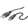 USB 2.0 datu kabelis Renkforce RF-4080792, USB A uz Mini-USB B, 1 m, Melns