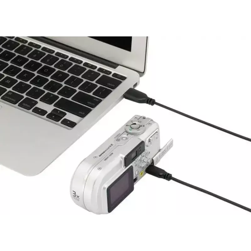 USB 2.0 datu kabelis Renkforce RF-4080792, USB A uz Mini-USB B, 1 m, Melns