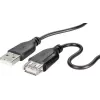 USB 2.0 kabelis Renkforce RF-4080795, USB A uz USB A, 1 m, melns