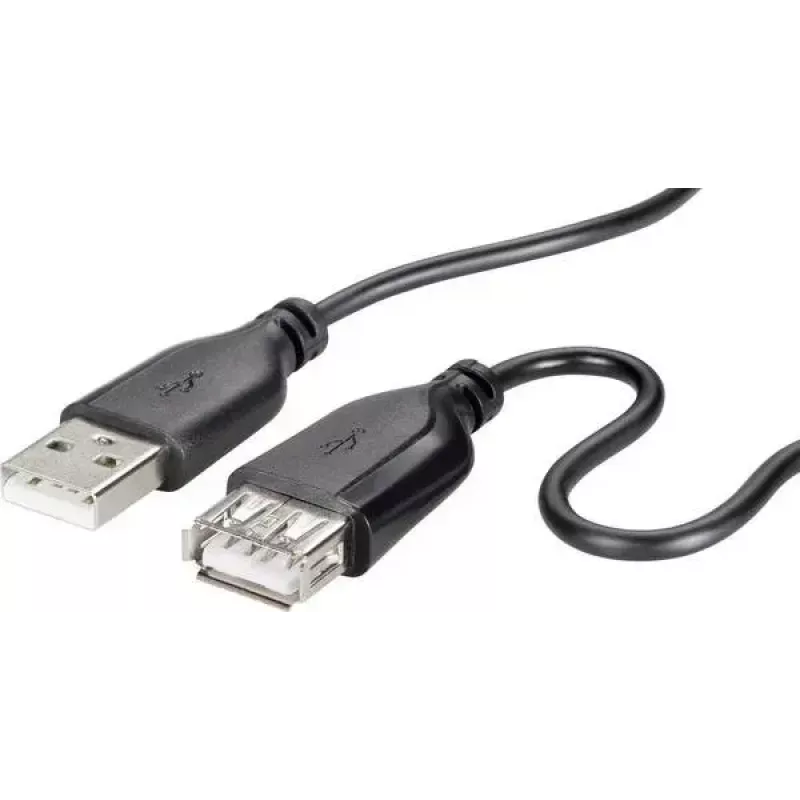 USB 2.0 kabelis Renkforce RF-4080795, USB A uz USB A, 1 m, melns