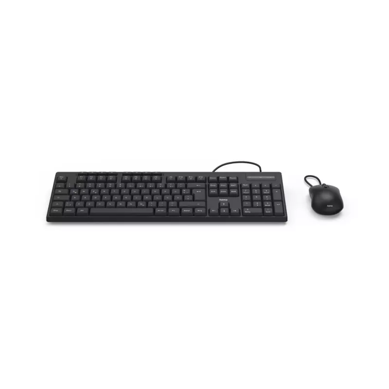 Hama CKM-200 tastatūra ar peli mājām/birojam USB QWERTZ vācu melna