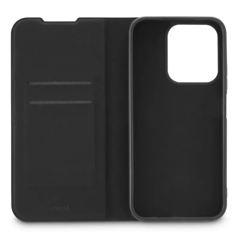 Folio phone case HAMA Daily Protect for Xiaomi Redmi 15C — fits 17.5 cm (6.9 inch), Melns, 2 card pockets, desktop stand