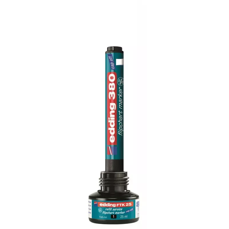 Markieru uzpilde Edding ED-FTK25-001, melna tinte, 25 ml, 1 gab.
