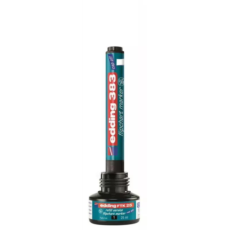 Markieru uzpilde Edding ED-FTK25-001, melna tinte, 25 ml, 1 gab.