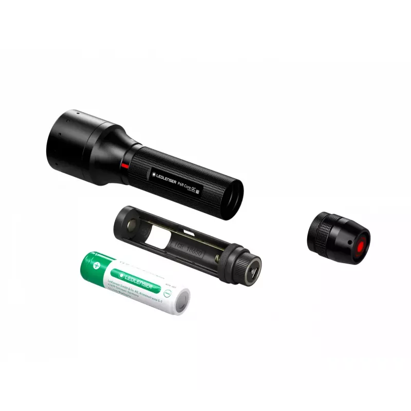 Rokas lukturītis Ledlenser P6R Core QC melns LED alumīnija IP54 15 lm