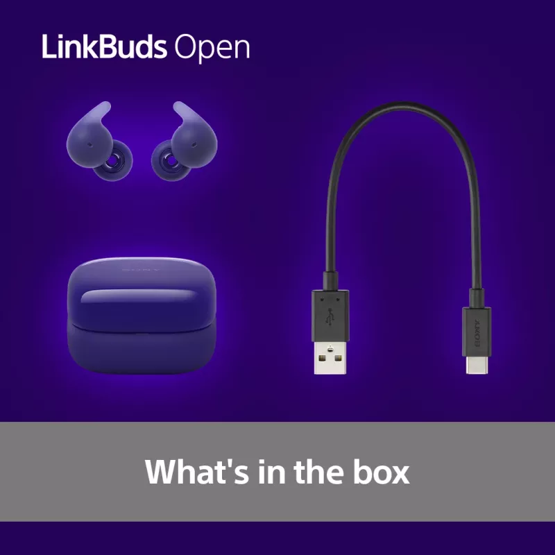 Sony LinkBuds Open WFL910V austiņas/austiņu komplekts Bezvadu Ievietojamās Zvani/Mūzika Bluetooth Violeta