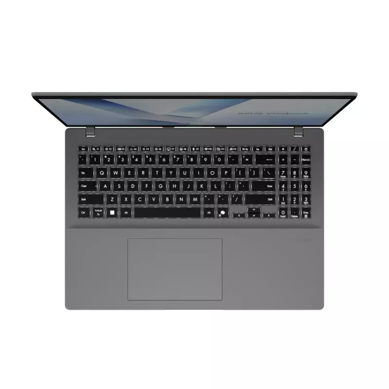 ASUS Vivobook 16 M1607KA klēpjdators — AMD Ryzen AI 7 350, 16 collu WUXGA (1920x1200), 16 GB DDR5, 1 TB SSD, Windows 11 Home, Sudraba