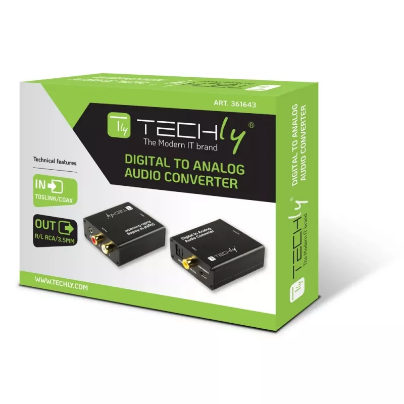 Techly IDATA SPDIF-9 audio pārveidotājs Melns