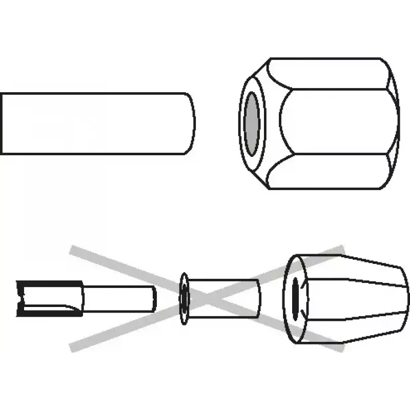 Bosch spīļuzmavas 2608570100 diametrs 6 mm