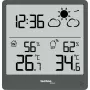 Digitāla meteoroloģiskā stacija TechnoLine WS 9138 — iekštelpu/āra termometrs un higrometrs, pelēka, AAA baterijas