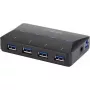 Saskarnes centrmezgls Renkforce RF-3806031 USB 3.2 Gen 1 Type-B melns