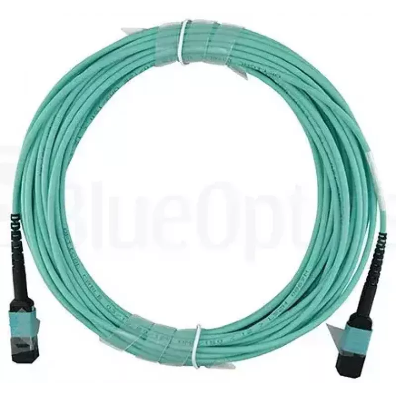 Optiskās šķiedras kabelis BlueOptics CBX-STC012BPF-MXXN-MXXN-020M-MTP OM4 20 m tirkīzzils
