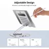 Techly 8-in-1 USB-C Hub Docking Station Tablet Stand, planšetdatora statīvs, sudraba krāsa, alumīnijs, 360°, USB 3.2 Gen 1 (3.1 Gen 1) Type-C, 5000 Mbit/s
