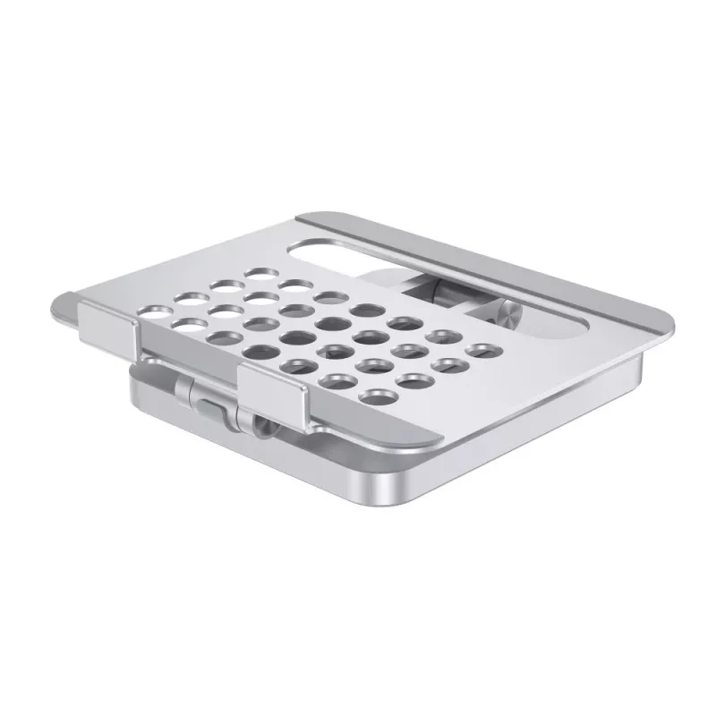 Techly 8-in-1 USB-C Hub Docking Station Tablet Stand, planšetdatora statīvs, sudraba krāsa, alumīnijs, 360°, USB 3.2 Gen 1 (3.1 Gen 1) Type-C, 5000 Mbit/s