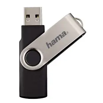 Hama 16GB USB 2.0 USB zibatmiņa USB Type-A melna, sudraba