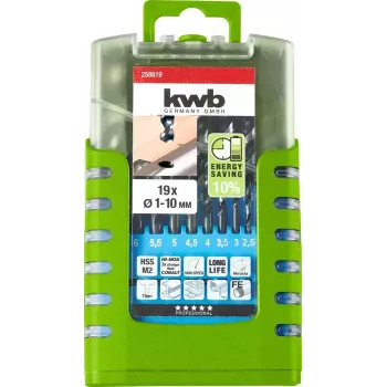 Urbju komplekts KWB 258819 19 gab. Labās puses rotācija