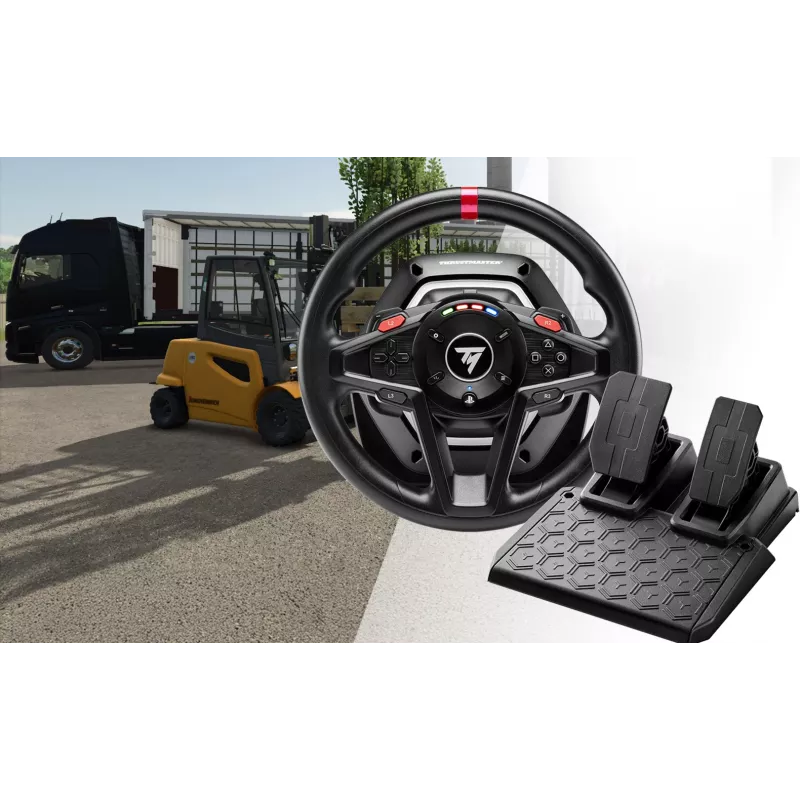 Thrustmaster T128 SimTask Farming Pack Melna stūre + pedāļi + pārnesumu pārslēgs PC, PlayStation 4, PlayStation 5