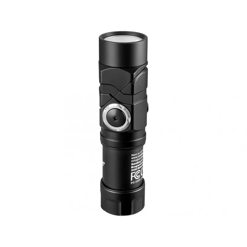 Sandberg galvas lampa 500 Duo, galvas siksnas lukturis, melns, alumīnijs, IP44, LED, 25 lm