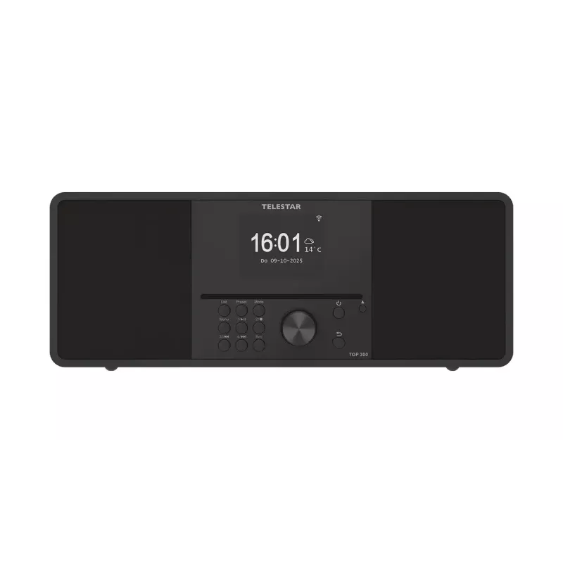 Interneta radio Imperial Telestar 5700300 — Digitālais uztvērējs, DAB+/FM, 30 W RMS, 3,2 collu TFT, līdzstrāvas barošana, melns