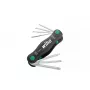 Salokāms Torx atslēgu komplekts Wiha 25128 — 7 gab. (T7–T25), melns/zaļš, 104 g