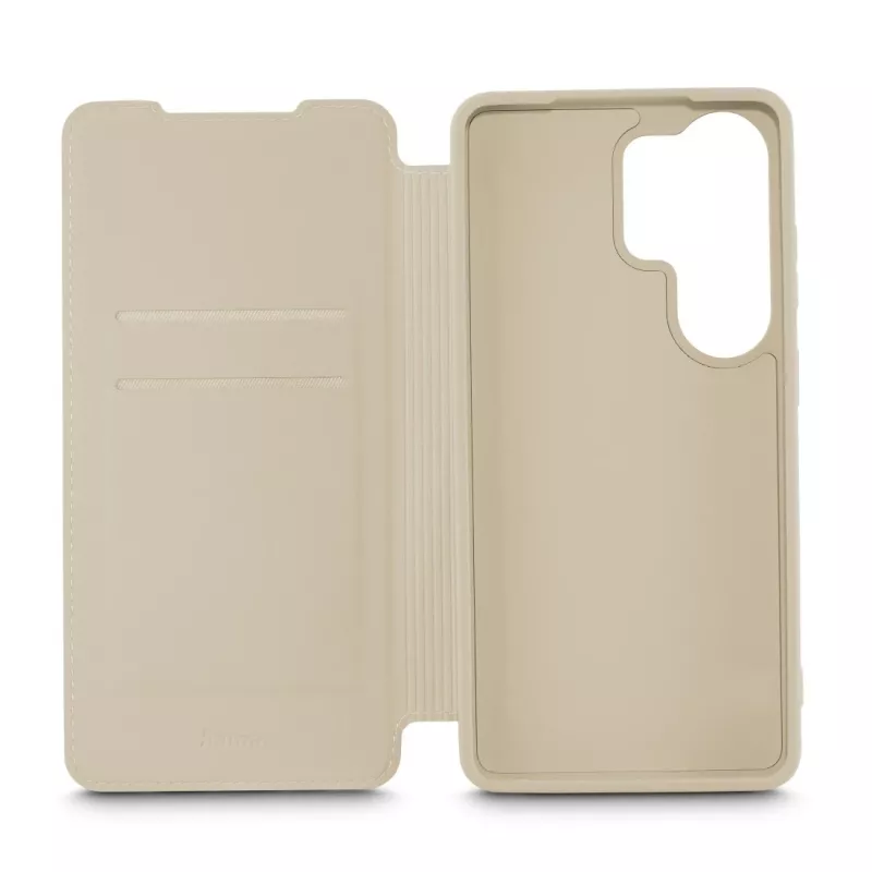 Folio mobilā tālruņa maciņš HAMA Fantastic Feel Galaxy S26 Ultra, 17,5 cm (6,9 collas), bēšs, 2 karšu kabatas