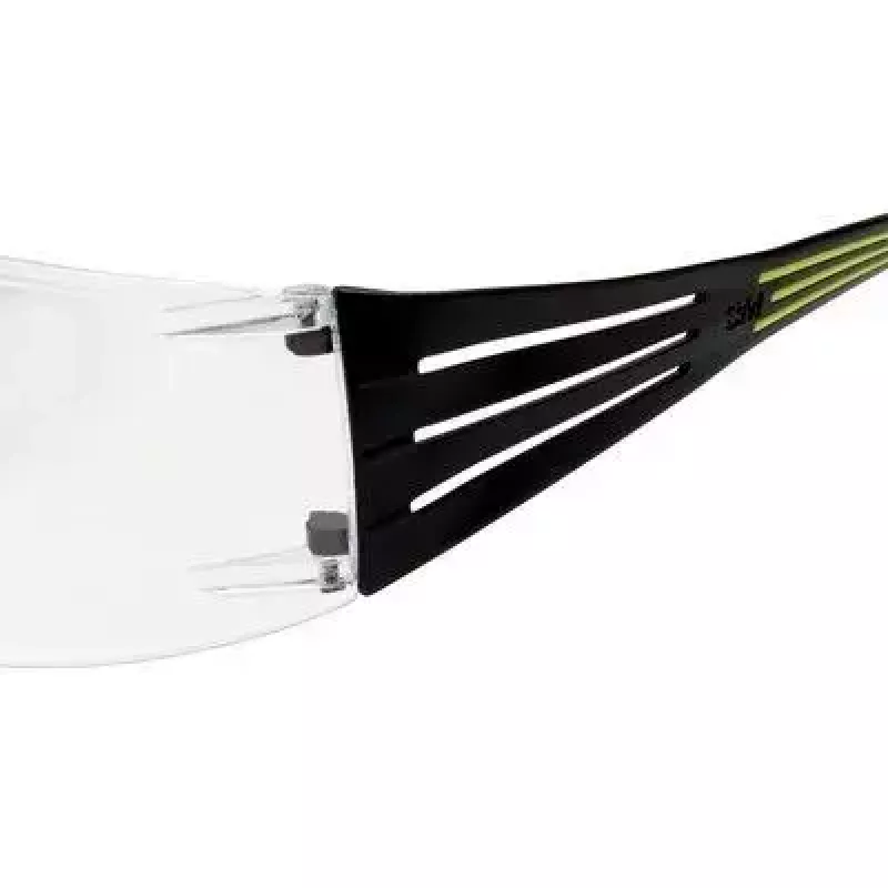 Aizsargbrilles 3M SF4000CC1 — plastmasas aizsargbrilles, caurspīdīga lēca, melnas/zaļas