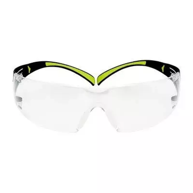 Aizsargbrilles 3M SF4000CC1 — plastmasas aizsargbrilles, caurspīdīga lēca, melnas/zaļas