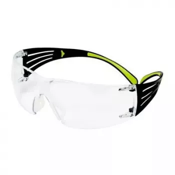 Aizsargbrilles 3M SF4000CC1 — plastmasas aizsargbrilles, caurspīdīga lēca, melnas/zaļas