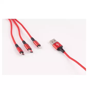 USB kabelis ShiverPeaks BS14-50070 1,2 m USB A USB C Micro-USB B melns