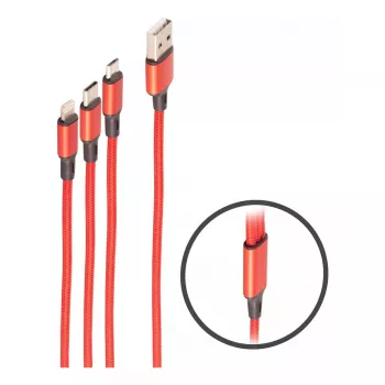 USB kabelis ShiverPeaks BS14-50070 1,2 m USB A USB C Micro-USB B melns