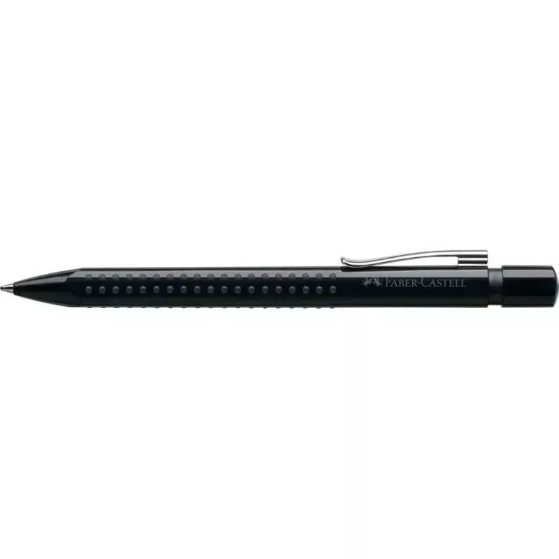 Lodīšu pildspalva Faber-Castell 243999 — klipša izvelkama, zila tinte, vidējs uzgalis, melns korpuss, 1 gab.