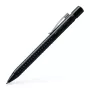 Lodīšu pildspalva Faber-Castell 243999 — klipša izvelkama, zila tinte, vidējs uzgalis, melns korpuss, 1 gab.
