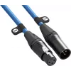 XLR kabelis Rode XLR3M-B 3 m — vīriešu-uz-sieviešu mikrofona kabelis, zils