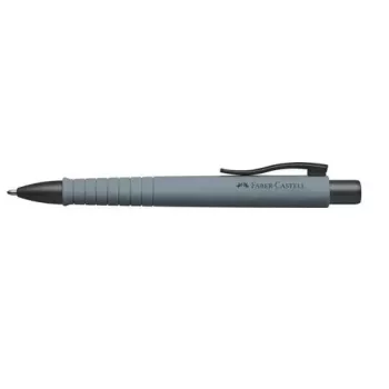Lodīšu pildspalva a.w. Faber-Castell 241188 — ar klipsi paceļama, zila tinte, pelēks korpuss, ļoti trekns uzgalis, 1 gab.