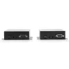 Lindy 300m Fibre Optic HDMI 4K60 and USB KVM Extender, Transmitter & receiver, Wired, 300 m, 3840 x 2160 pixels, Melns, Metal