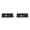 Lindy 300m Fibre Optic HDMI 4K60 and USB KVM Extender, Transmitter & receiver, Wired, 300 m, 3840 x 2160 pixels, Melns, Metal