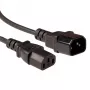 Strāvas vads ACT Powercord LSZH C13 - C14 melns 3 m