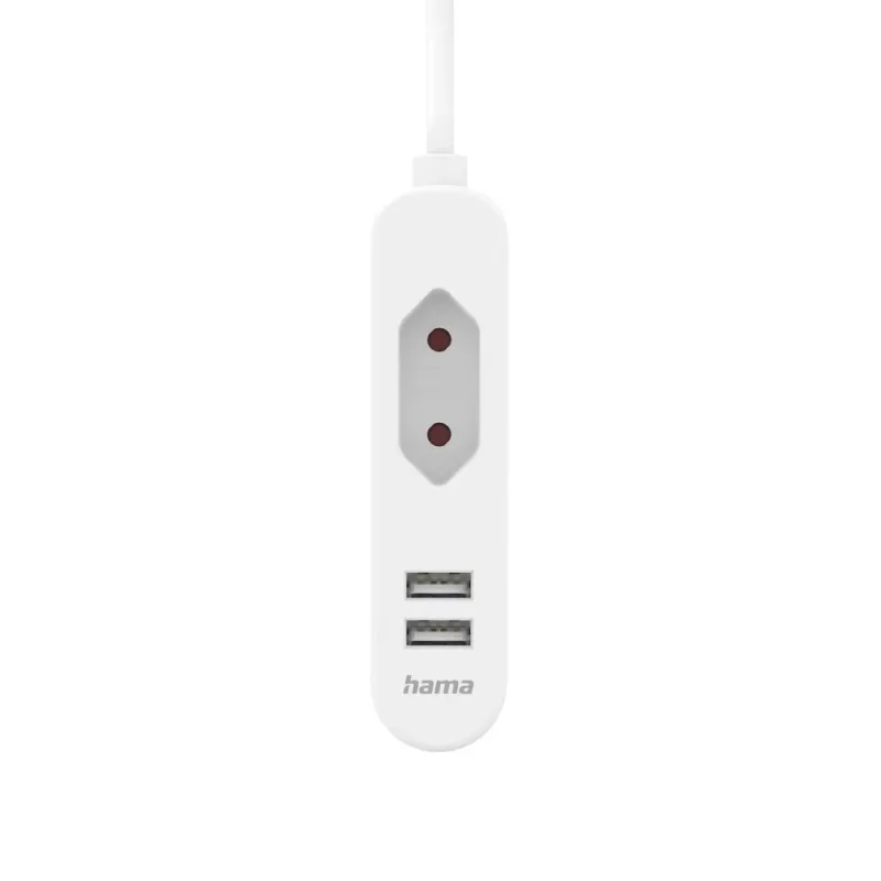 Hama 00223202 strāvas pagarinātājs 1.9 m 1 AC kontaktligzda(-as) Iekštelpām Balts