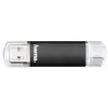 Hama Laeta Twin, 16GB USB zibatmiņa USB Type-A / Micro-USB 3.2 Gen 1 (3.1 Gen 1) melna