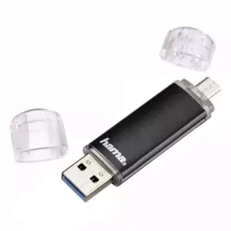 Hama Laeta Twin, 16GB USB zibatmiņa USB Type-A / Micro-USB 3.2 Gen 1 (3.1 Gen 1) melna